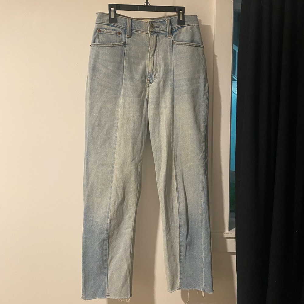 Abercrombie Curve Love High Rise Straight Ankle Jeans